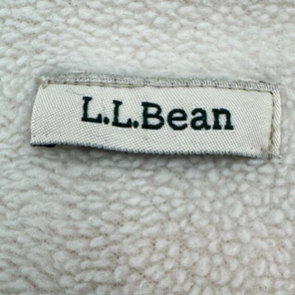 L.L. Bean Red White Blue Plaid Fleece Line Button Up Long Sleeve Shirt - Picture 6 of 8